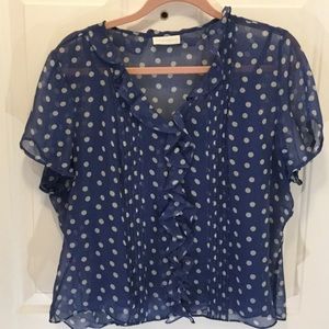 Royal Blue w/White Dots Size 16 Charter Club